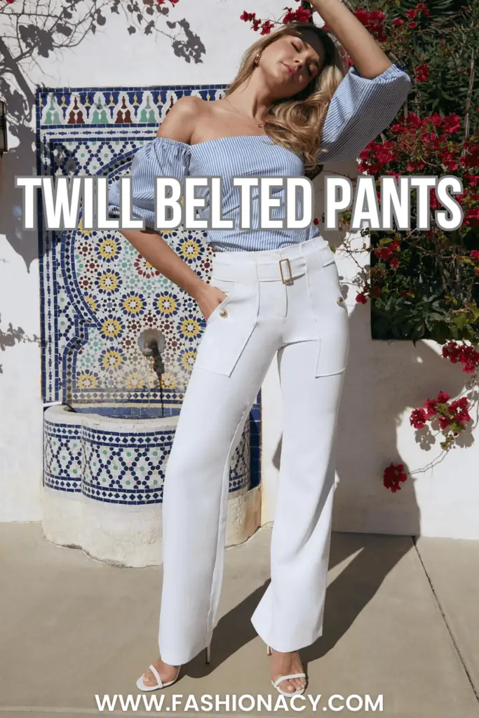 white-twill-belted-pants