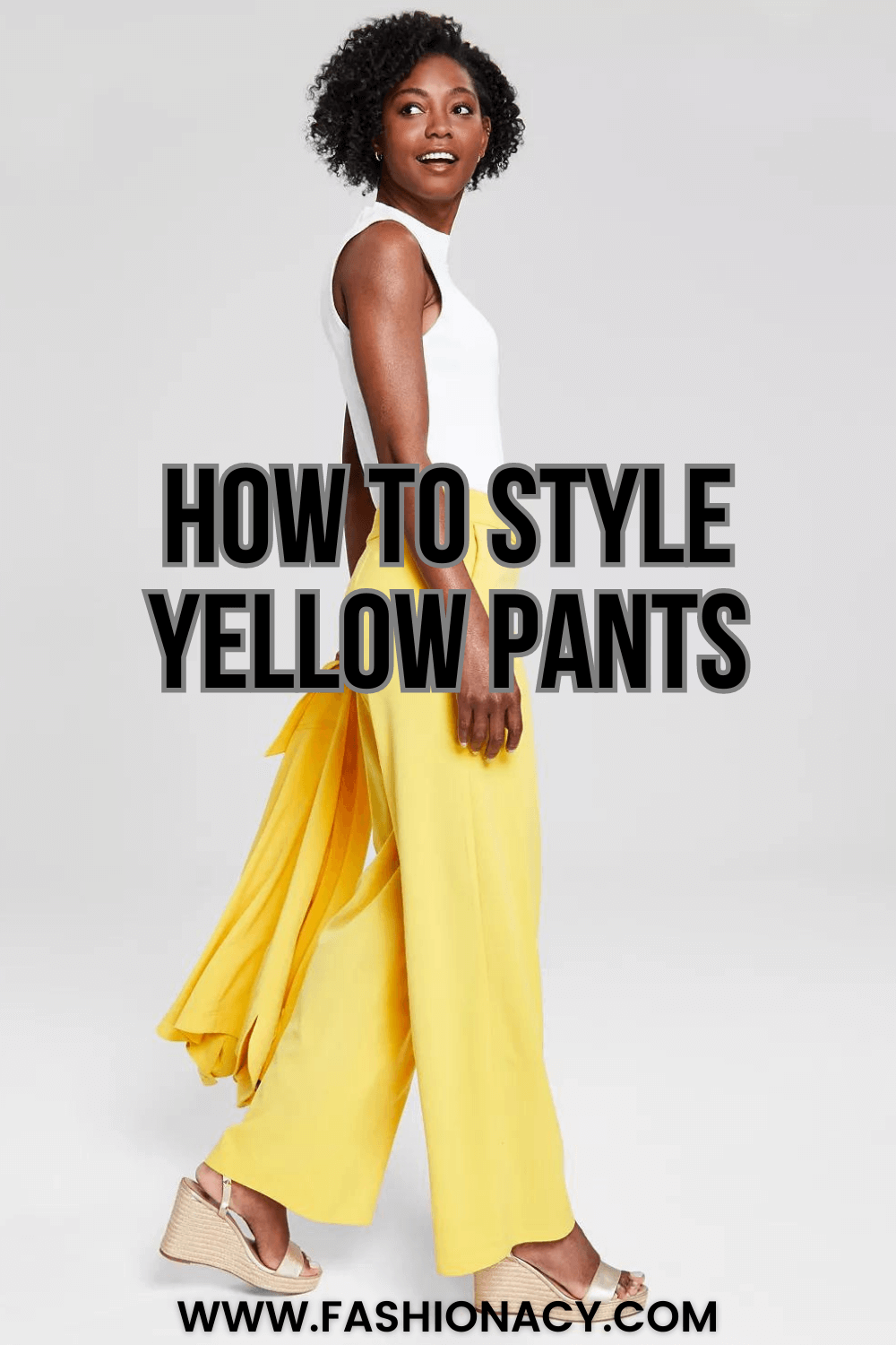 How to Style Yellow Pants, Women