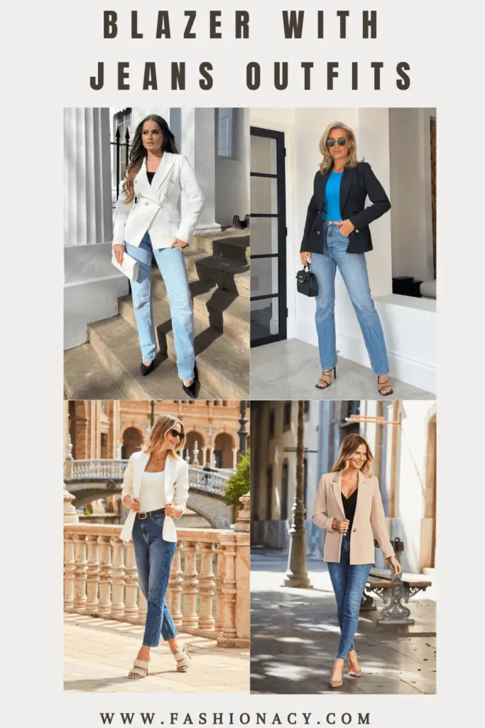 Blazer With Jeans Outfits