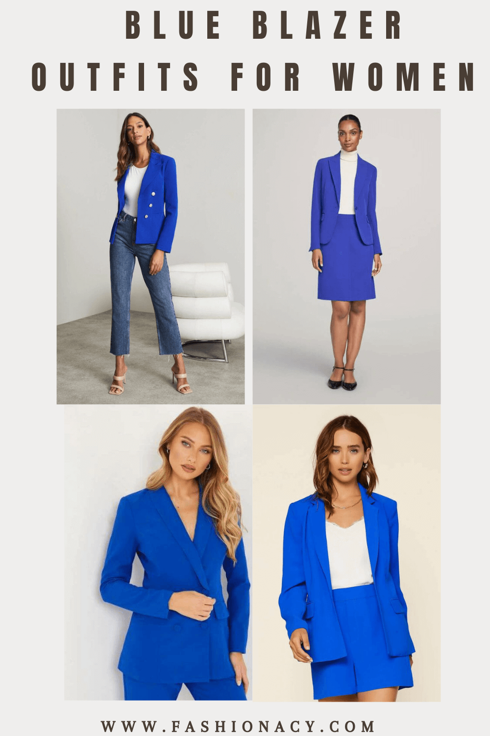 Blue Blazer Outfits For Women