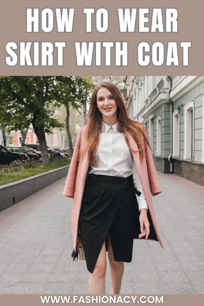 How to Wear Skirt With Coat