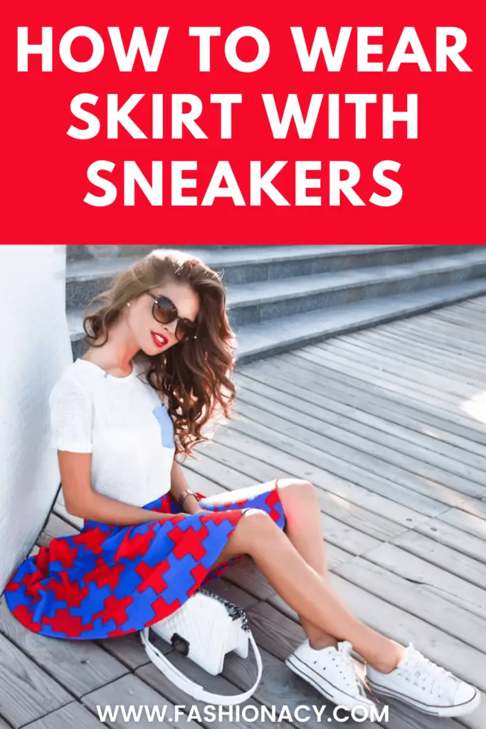 how-to-wear-skirt-with-sneakers