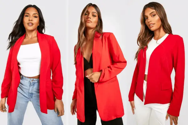 Red Blazer Outfits For Women