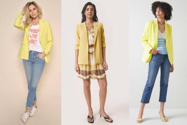 yellow-blazer-outfits-women