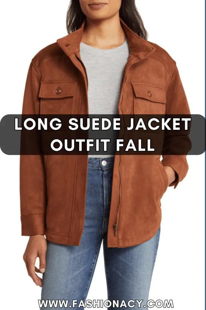 Long Suede Jacket Outfit Fall