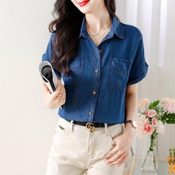 denim-blouse-outfit-office