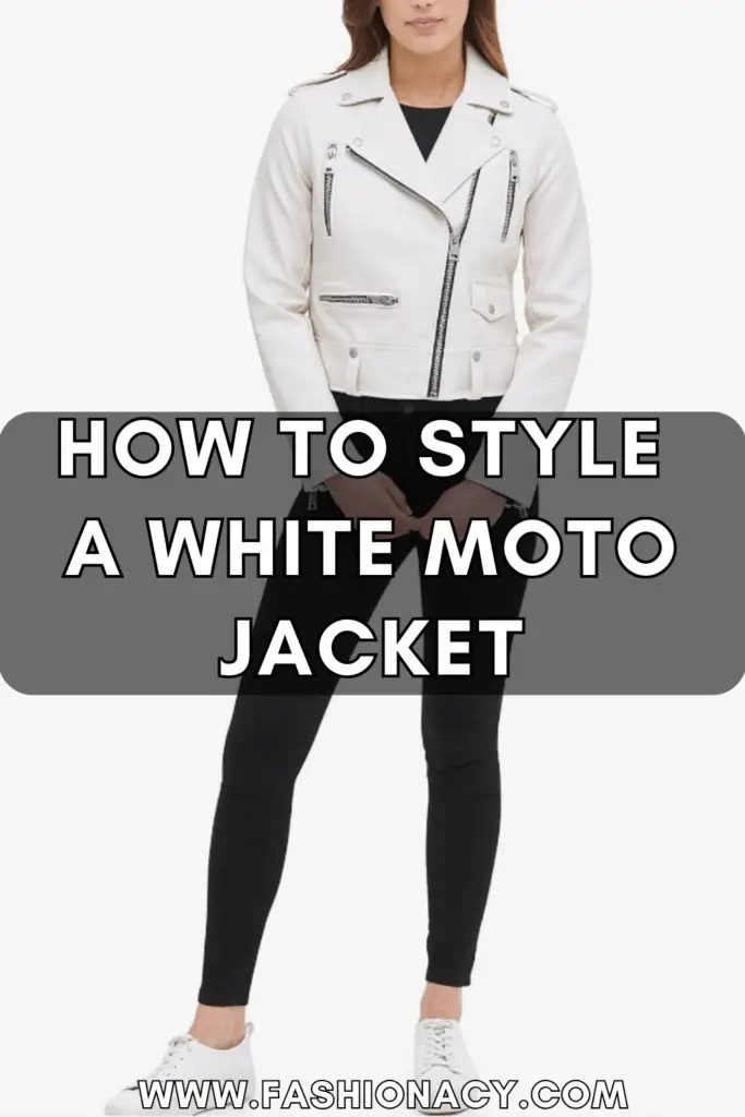 how to style a white moto jacket