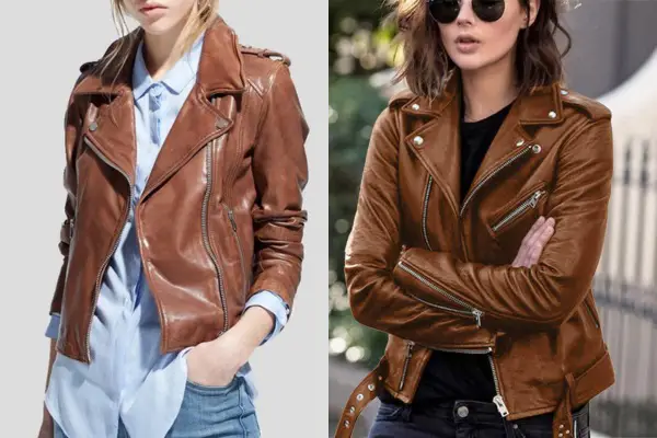 How to Style Brown Moto Jacket