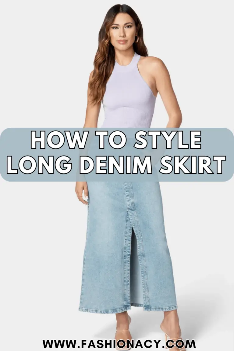 How to Style Long Denim Skirt