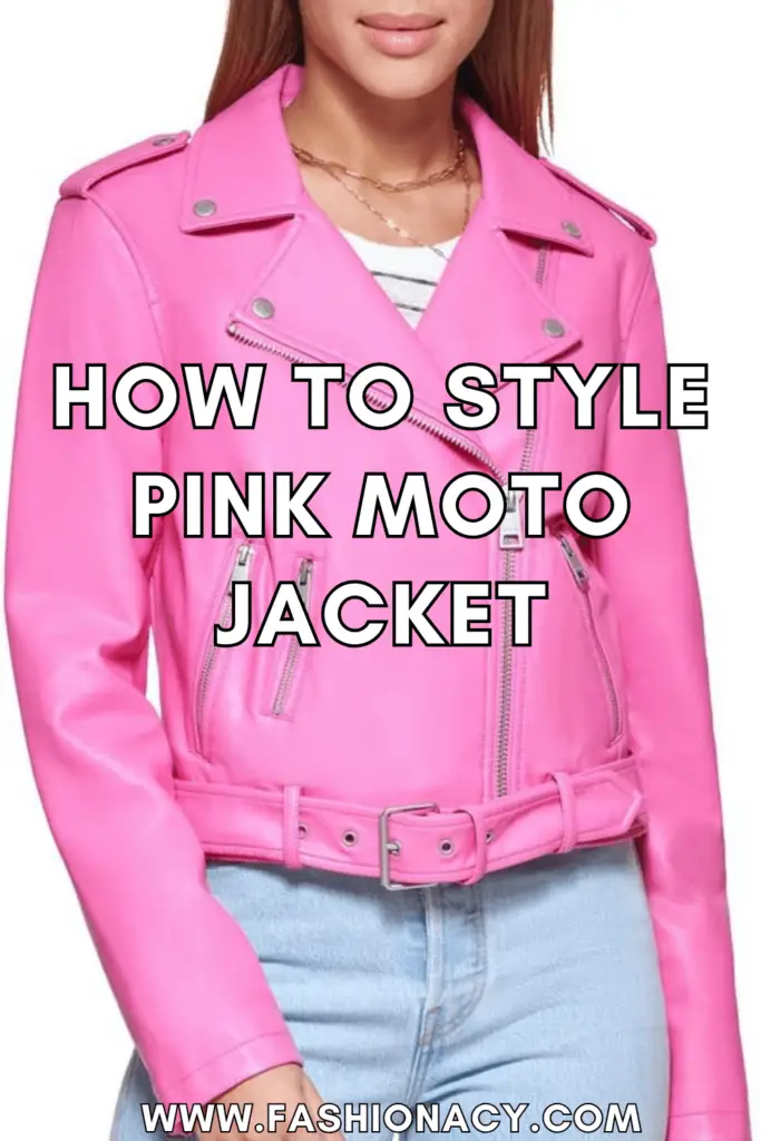 How to Style Pink Moto Jacket