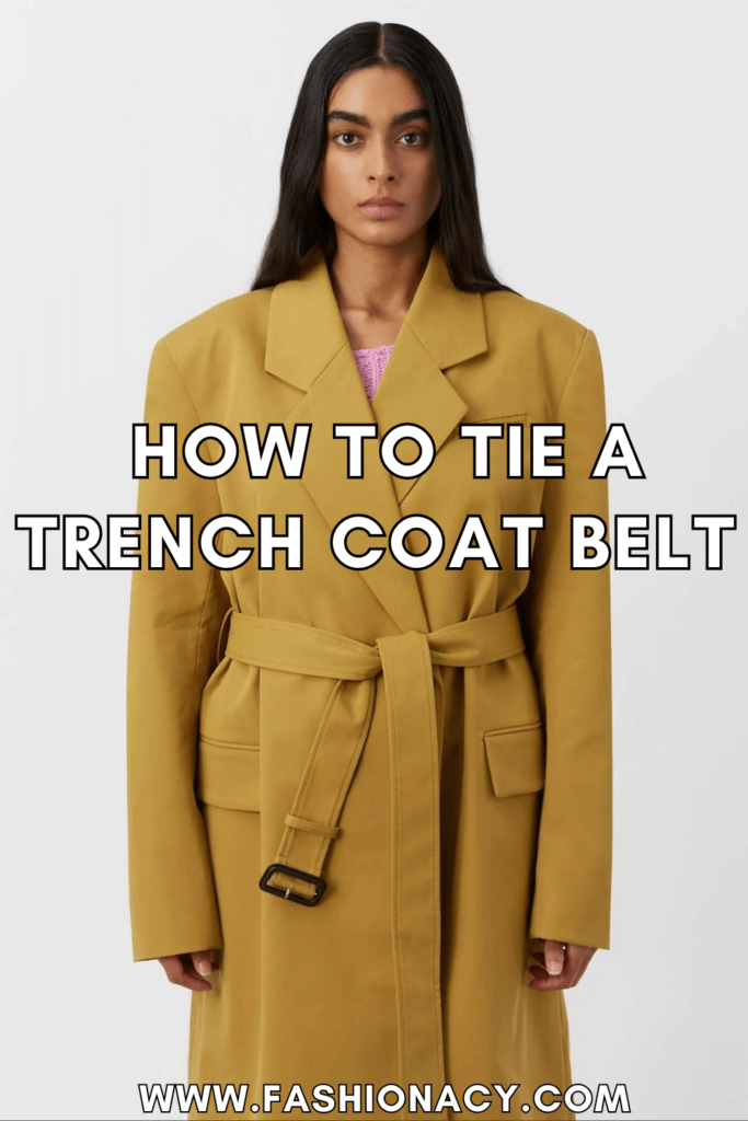 how to tie a trench coat belt