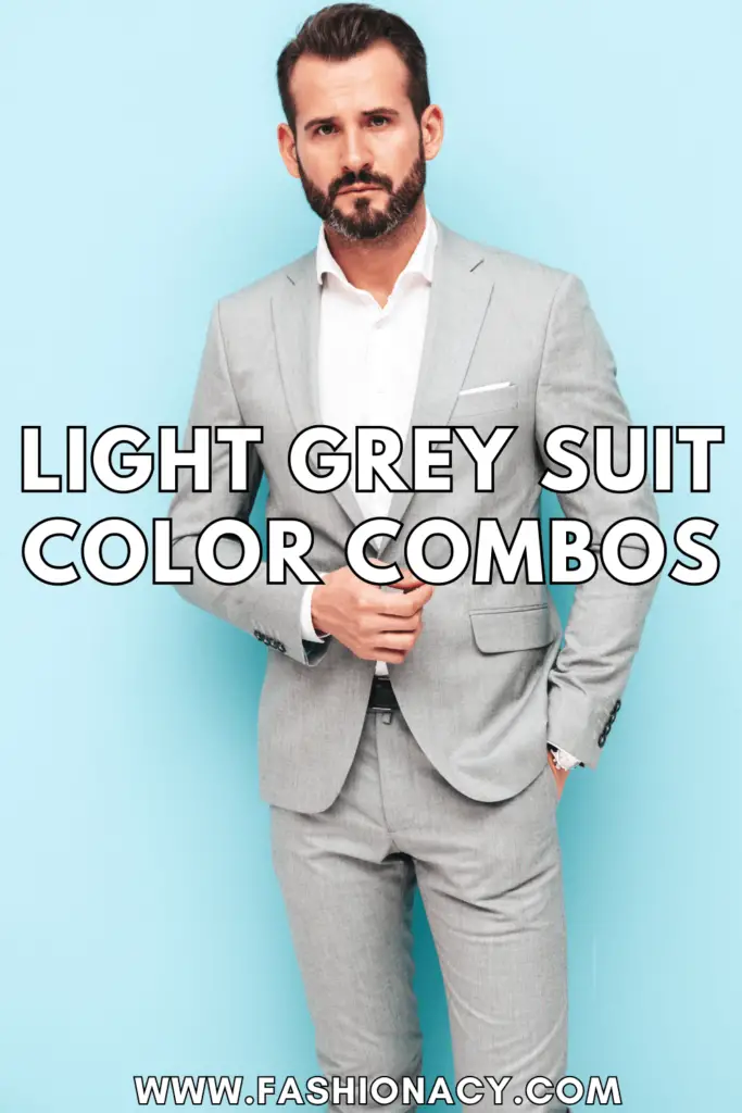 Light Grey Suit Men, Color Combos