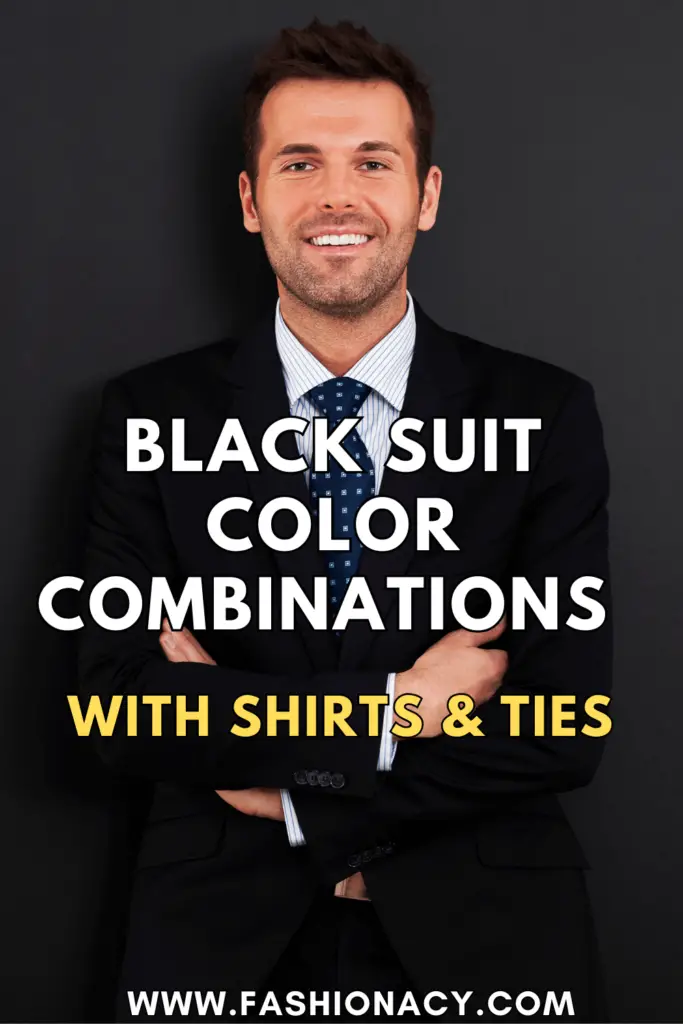 Men's Black Suit Color Combinations