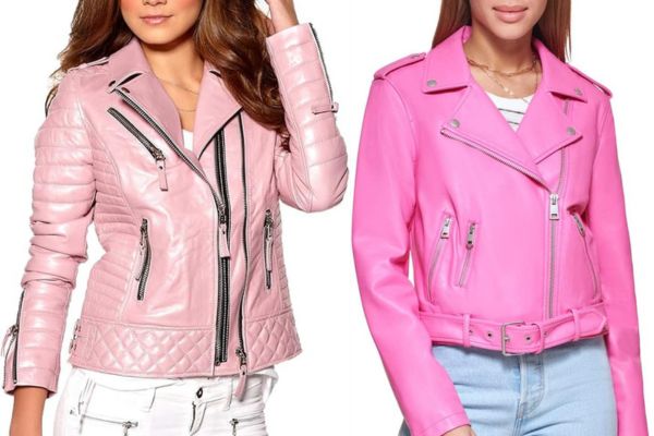 Pink Moto Jacket Outfit Ideas