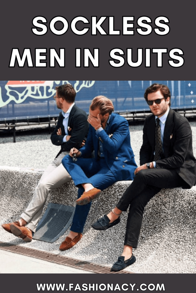 Sockless Men in Suits
