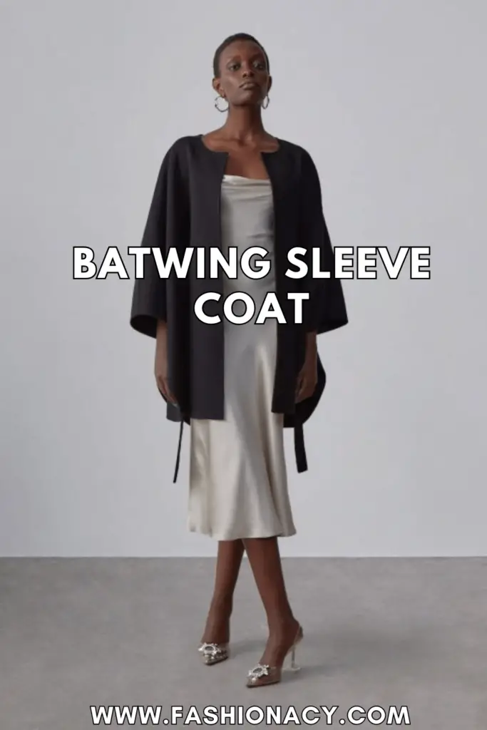 Batwing Sleeve Coat