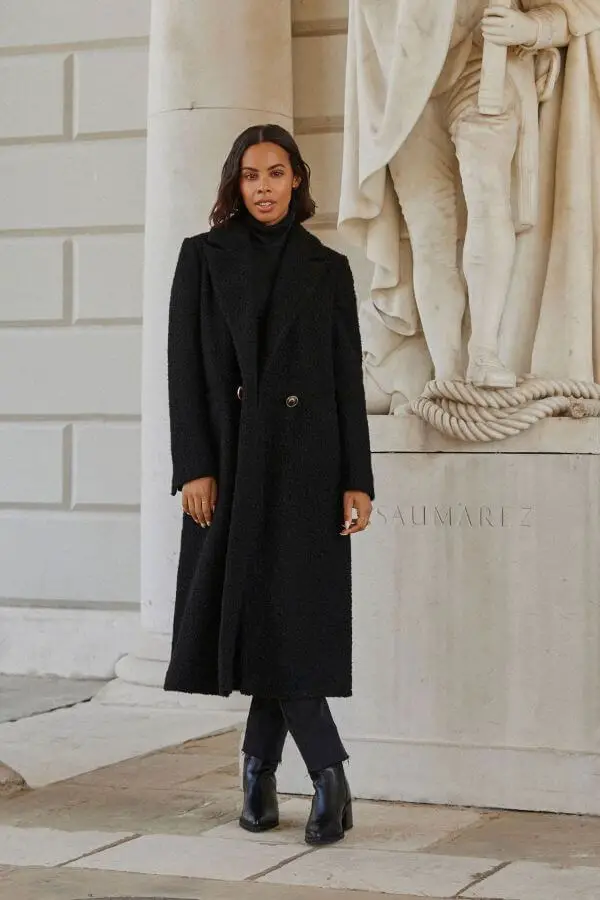 Black Boucle Coat