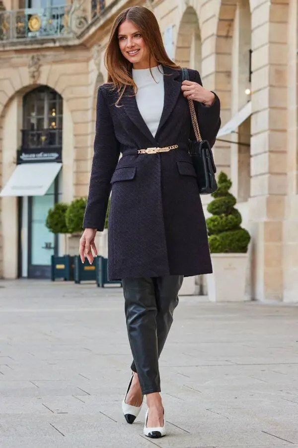 Boucle Coat Street Style