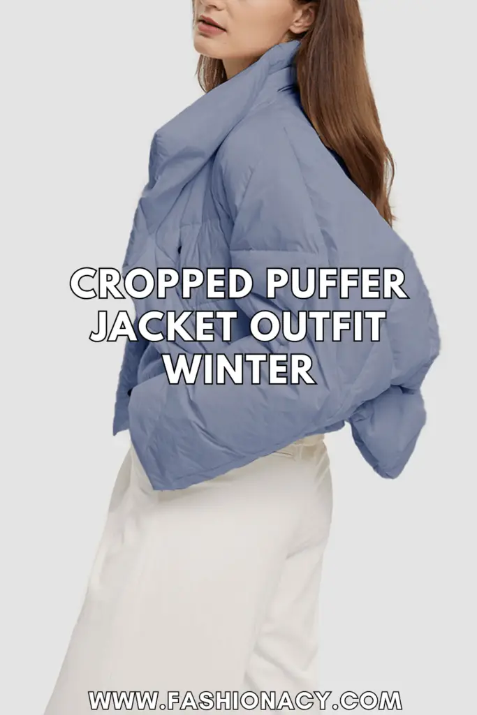 Cropped Puffer Jacket Outfit Winter