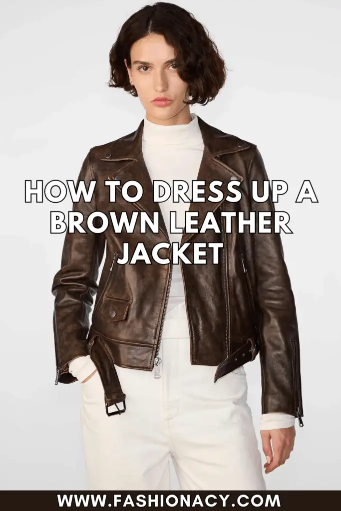 How to Dress Up a Brown Leather Jacket