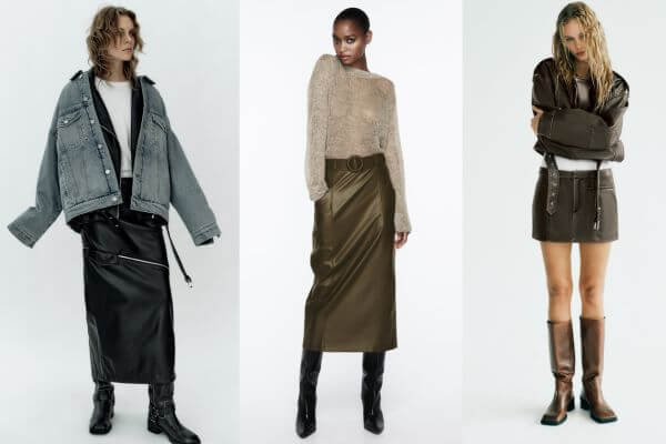 How to Dress Up Leather Skirt