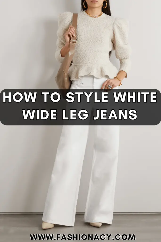 How to Style White Wide Leg Jeans