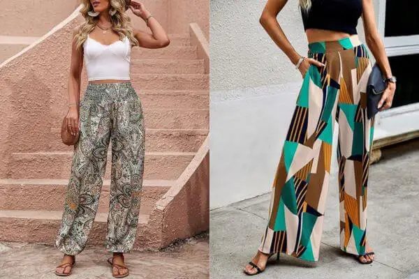 How to Wear Printed Pants Outfits