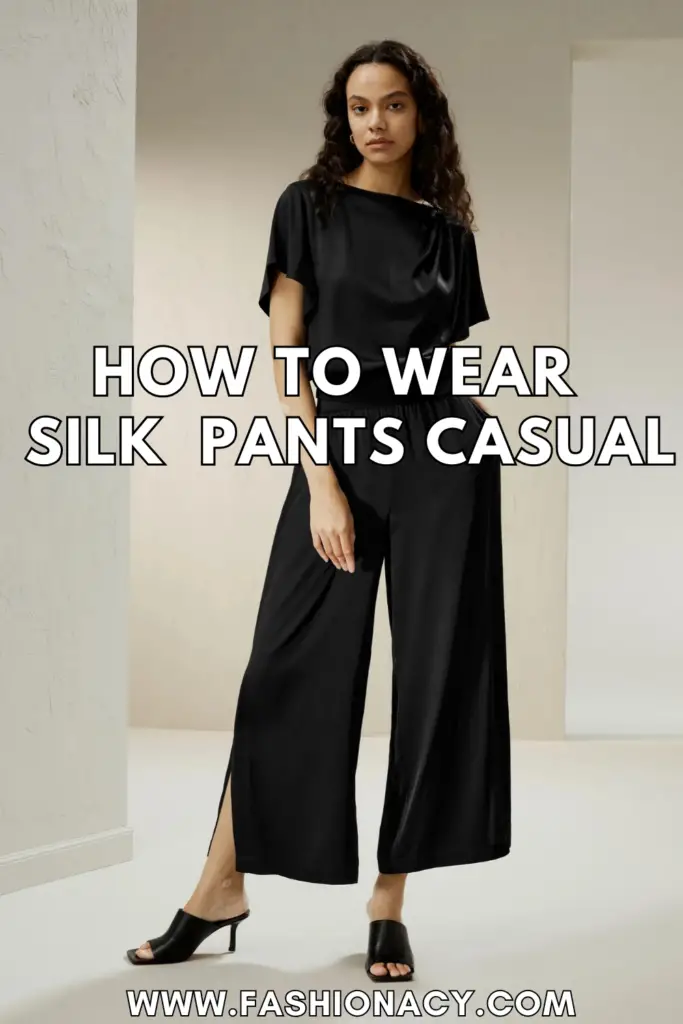 How to Wear Silk Pants Casual