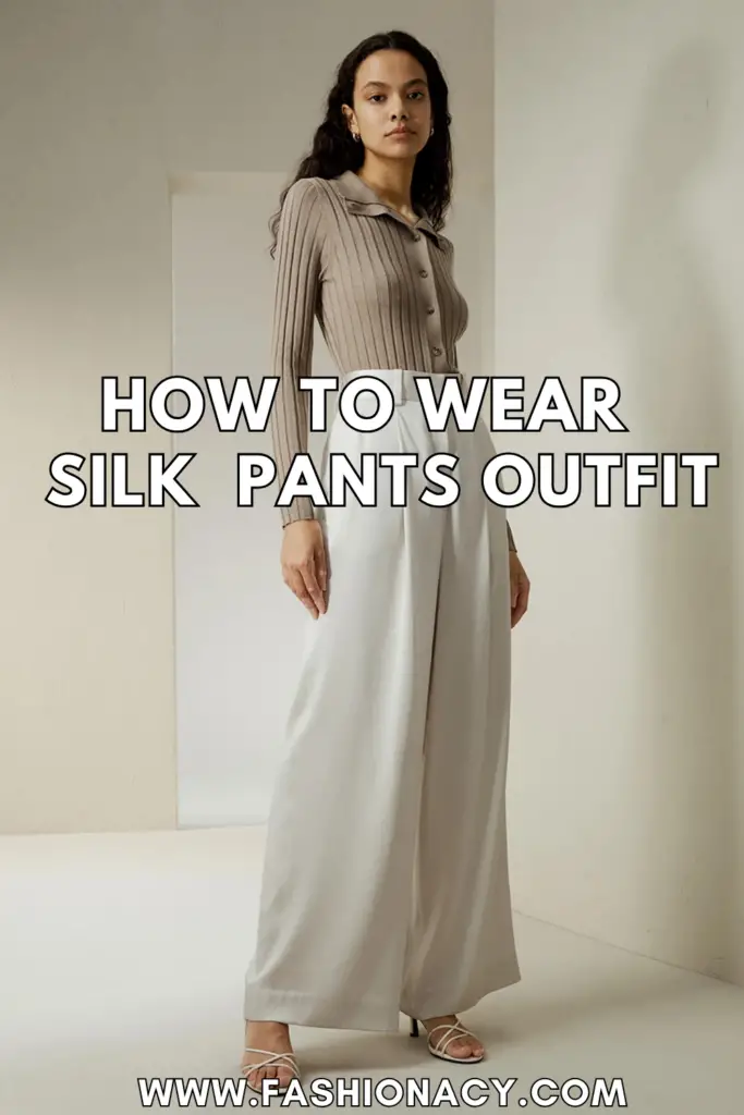 How to Wear Silk Pants Outfit