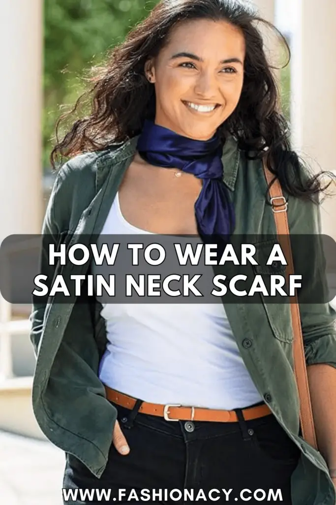 How to Wear a Satin Neck Scarf