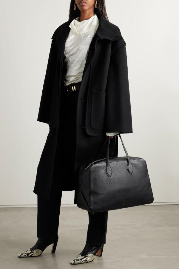 Long Black Coat Outfit Elegant