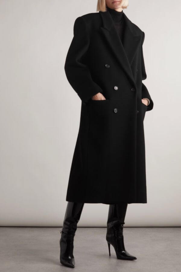 Long Black Coat Outfit Winter Classy