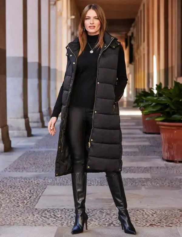 Long Gilet Outfit Women Winter