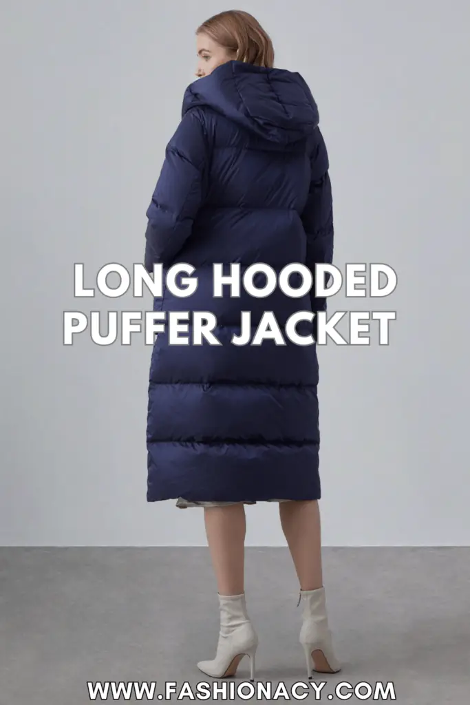 Long Hooded Puffer Jacket Outfit Women