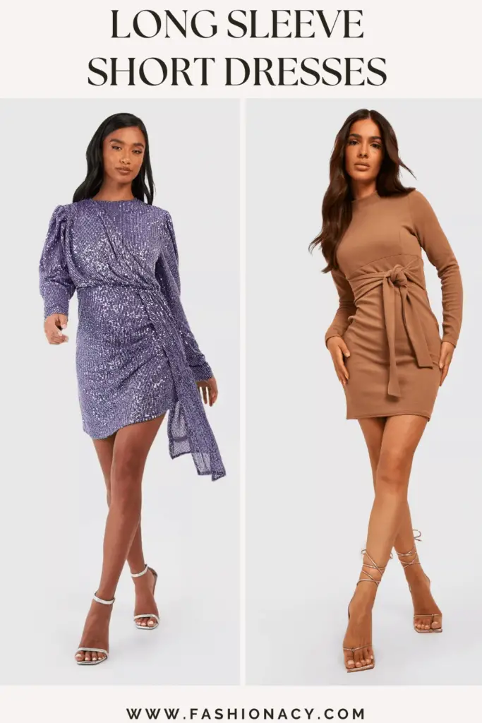 Long Sleeve Short Dresses