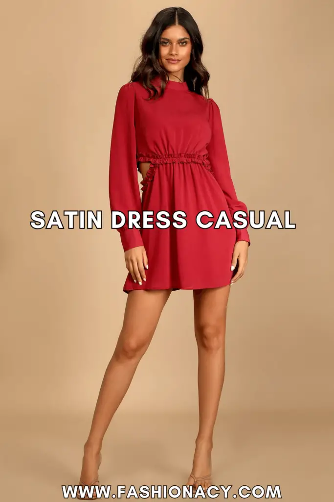 satin dress casual