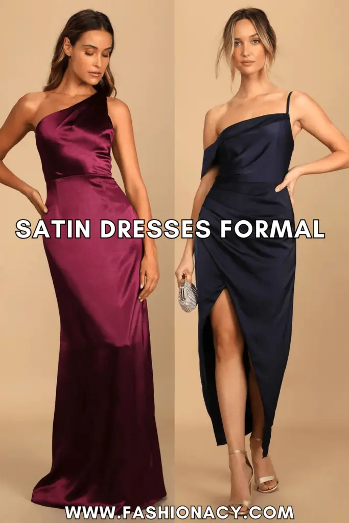 satin dresses formal