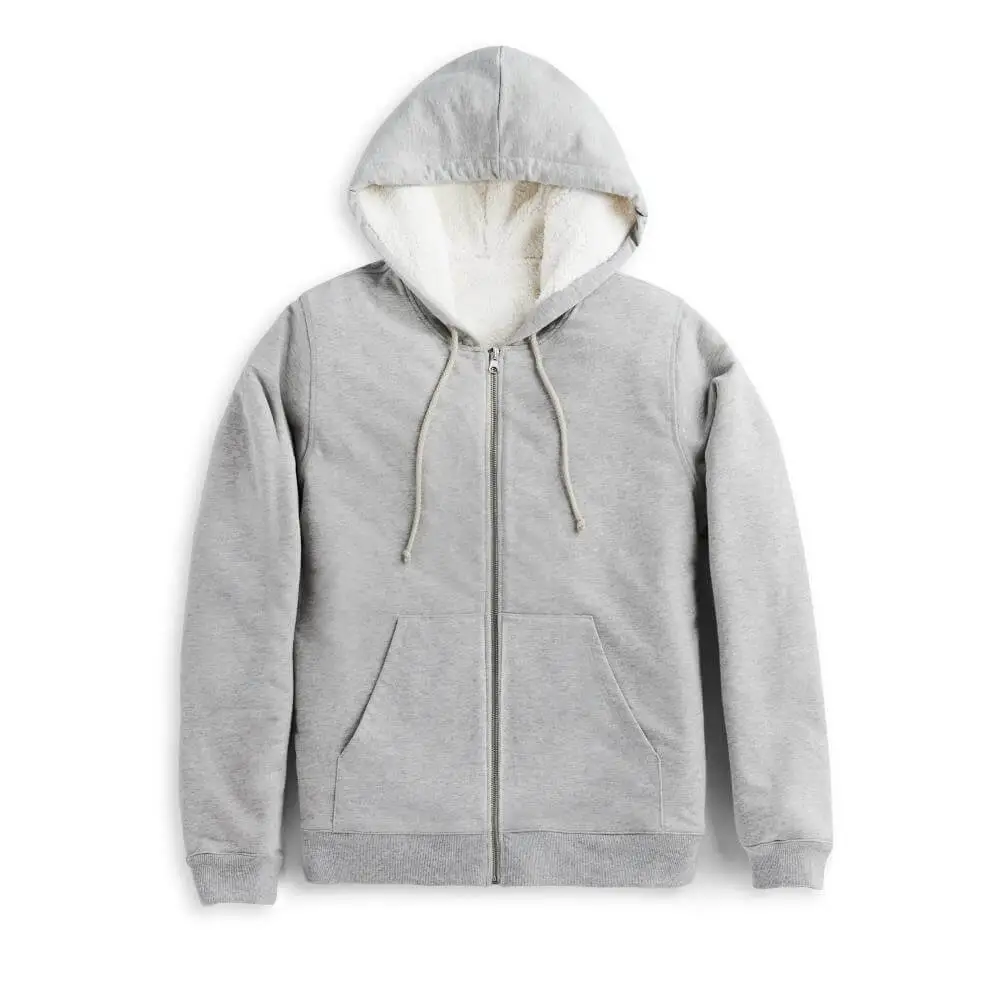 Sherpa Lined Zip Up Hoodie