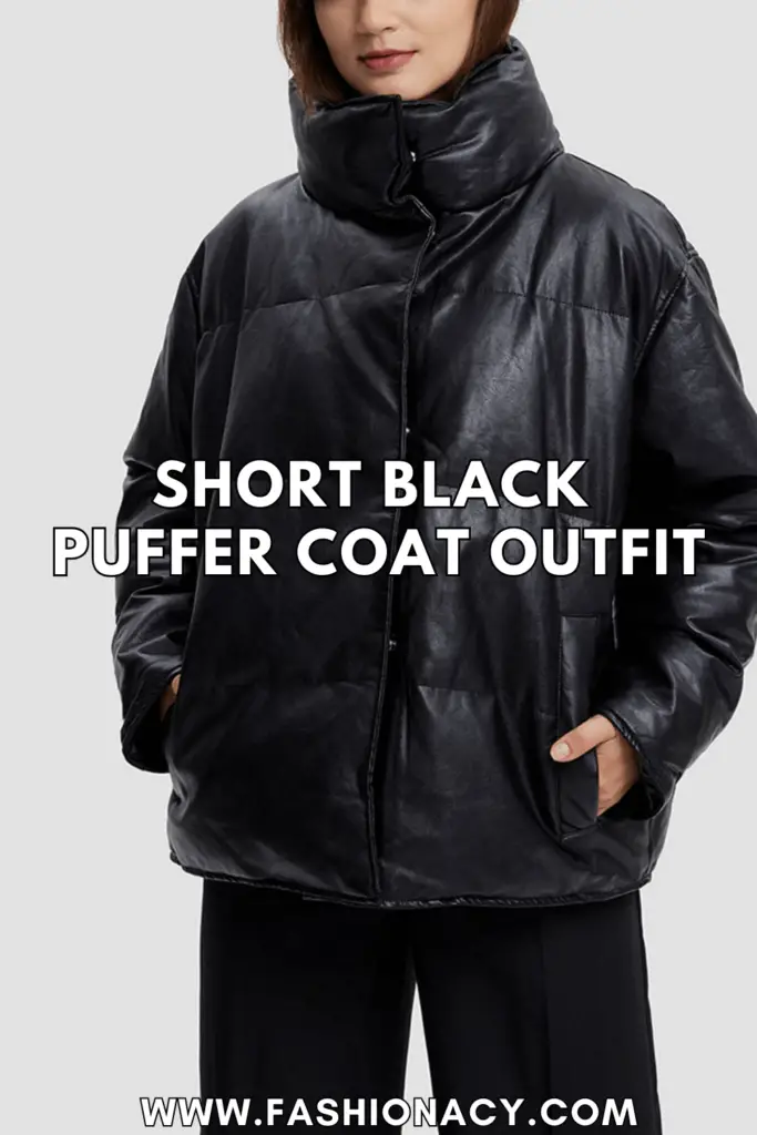 Short Black Puffer Coat Outfit