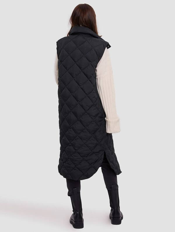 Sleeveless Long Puffer Jacket Outfit Women