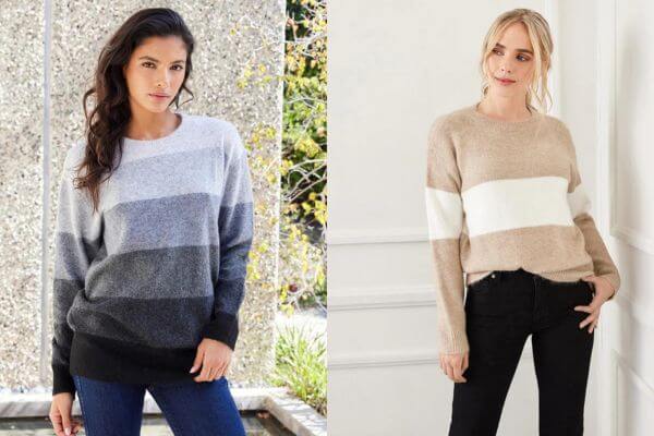 Stripe Sweaters Women