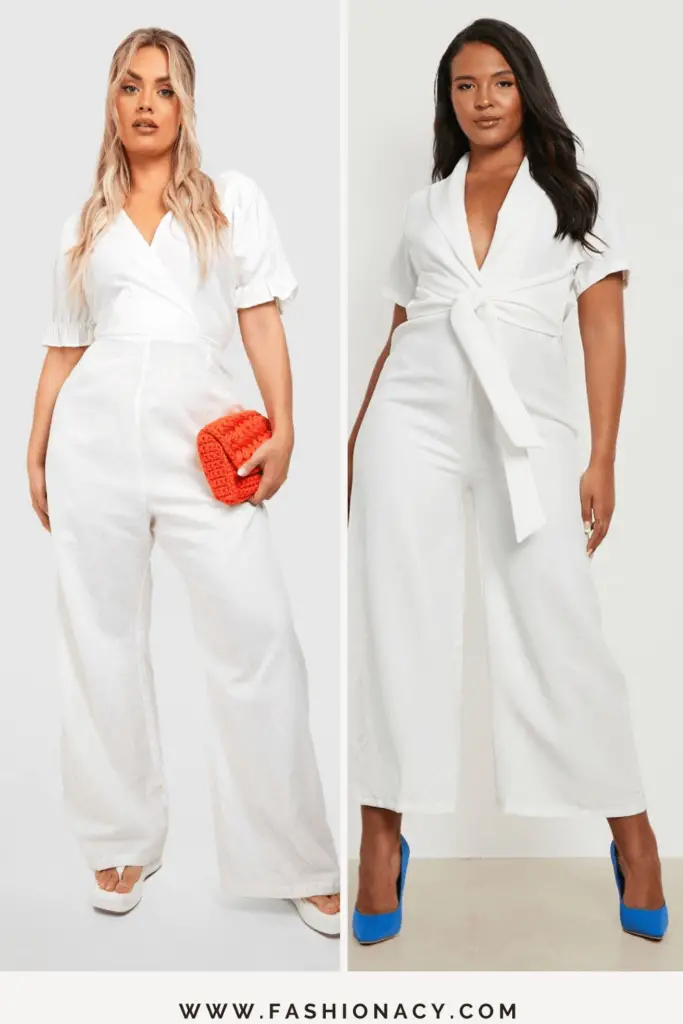 White Jumpsuits For Plus Size Women