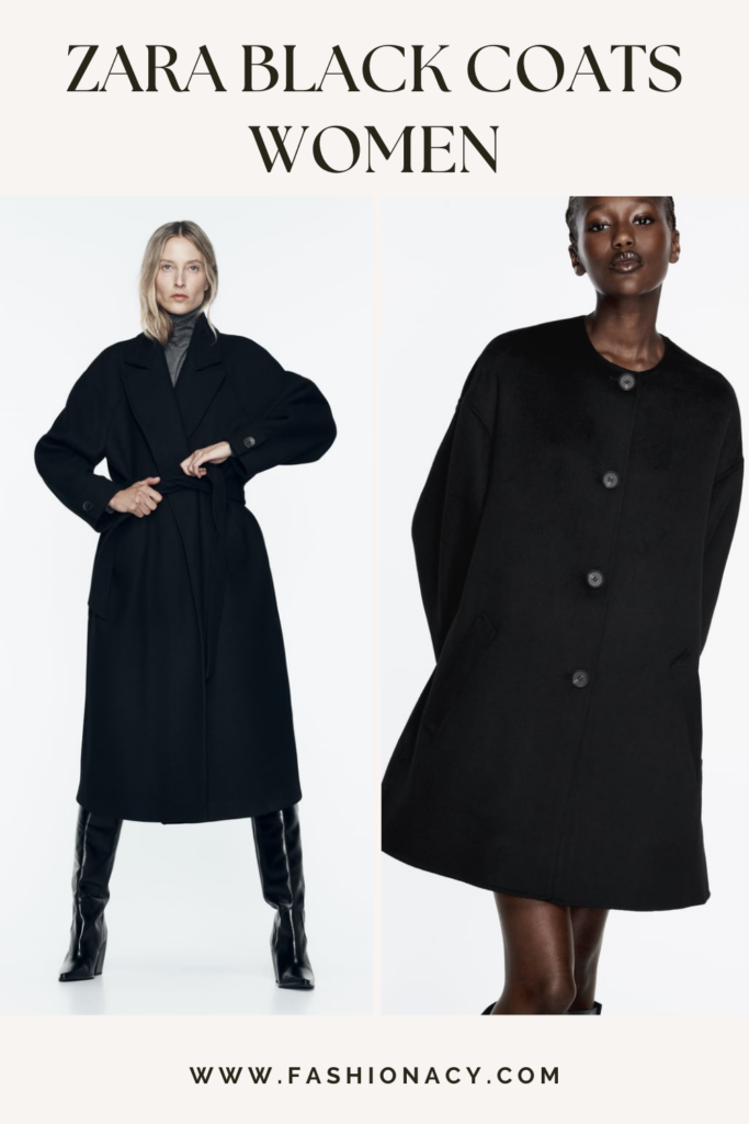 Zara Coats Women Black
