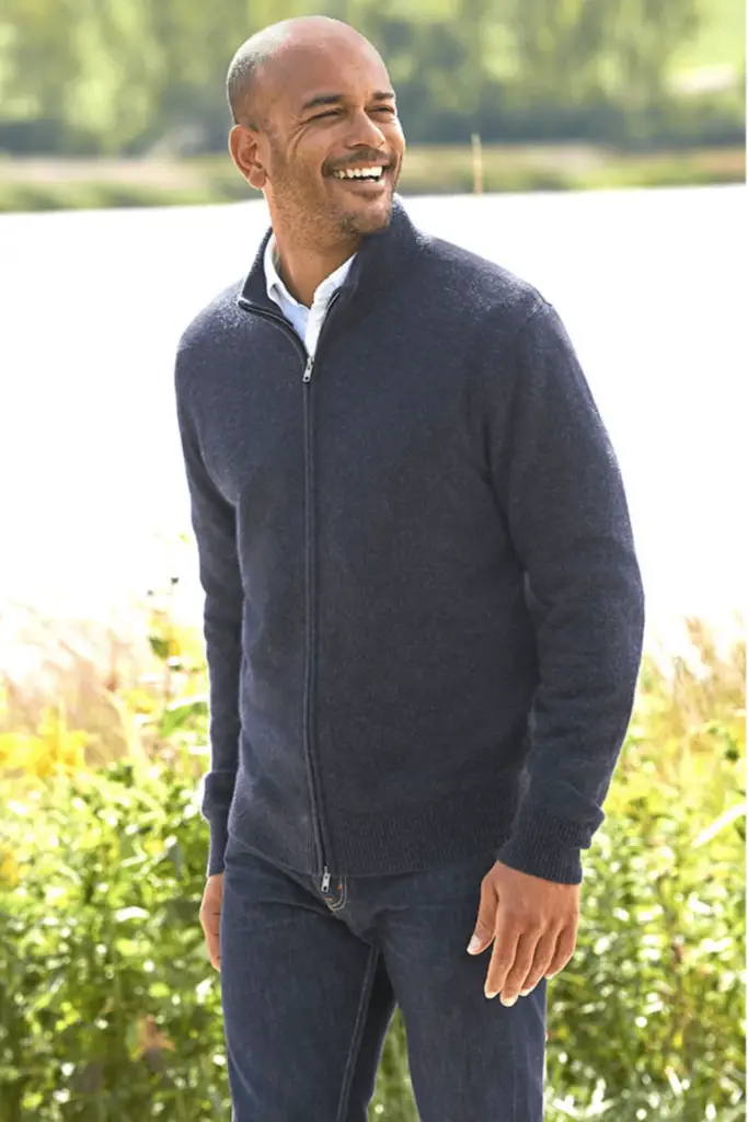 Zip Up Sweater Men Outfit