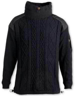 black-aran-sweater-men