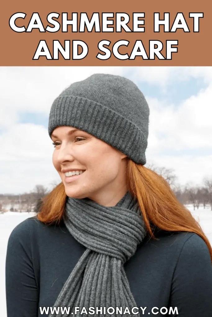 Cashmere Hat and Scarf