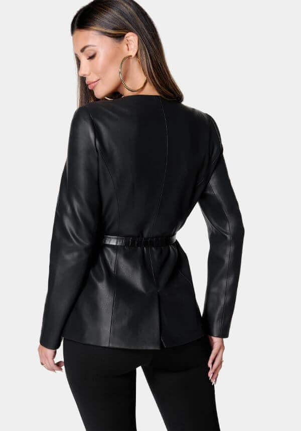 Fitted Black Leather Jacket Outfit