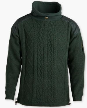 green-aran-sweater-men