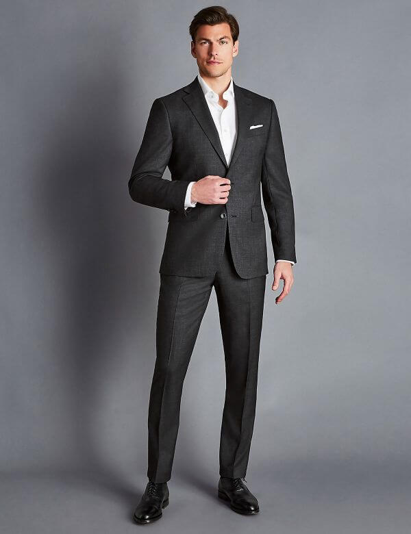 how to style dark grey suit men