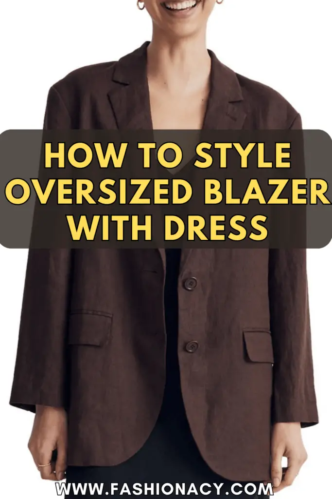 How to Style Oversized Blazer With Dress